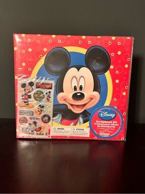 Disney sandylion Mickey Mouse Red Scrapbook Kit stickers and Disney paper